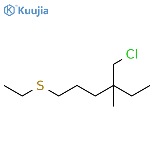 Hexane, 4-(chloromethyl)-1-(ethylthio)-4-methyl- structure
