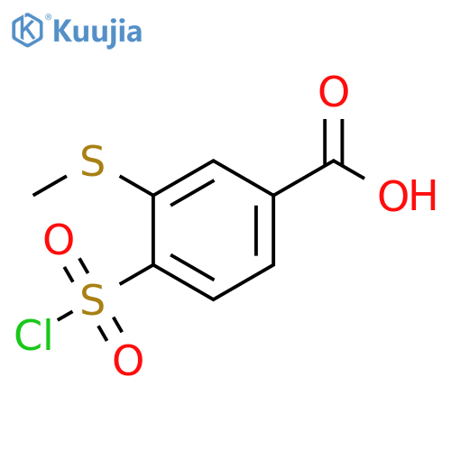 Benzoic acid, 4-(chlorosulfonyl)-3-(methylthio)- structure