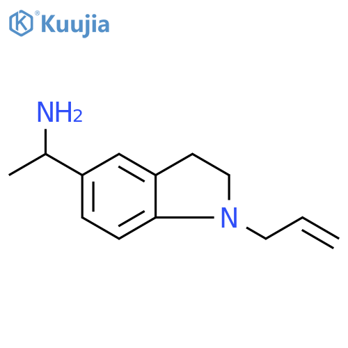 1-1-(prop-2-en-1-yl)-2,3-dihydro-1H-indol-5-ylethan-1-amine structure