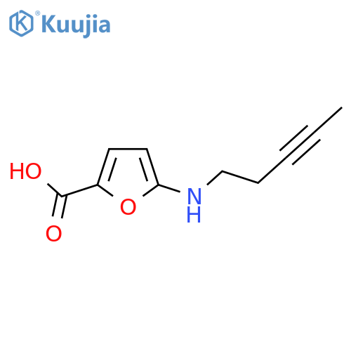 5-(pent-3-yn-1-yl)aminofuran-2-carboxylic acid structure