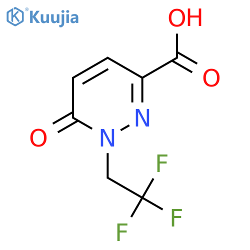 6-Oxo-1-(2,2,2-trifluoroethyl)-1,6-dihydropyridazine-3-carboxylic acid structure