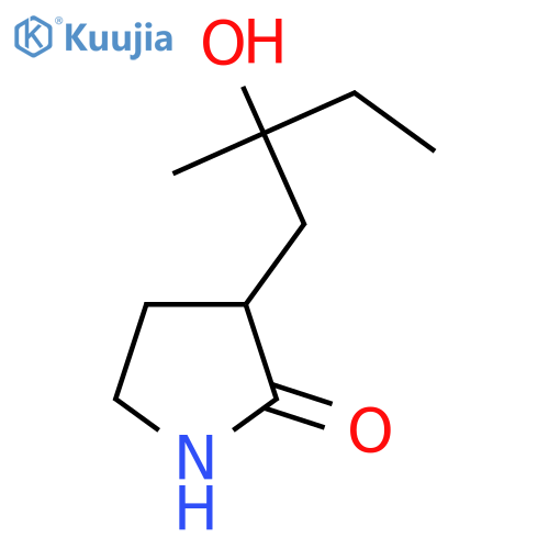 3-(2-Hydroxy-2-methylbutyl)pyrrolidin-2-one structure