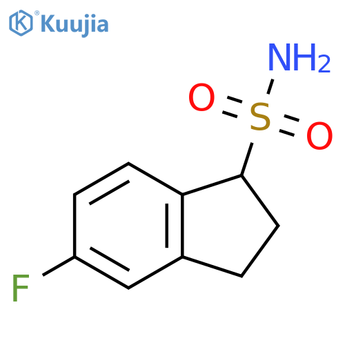 1H-Indene-1-sulfonamide, 5-fluoro-2,3-dihydro- structure