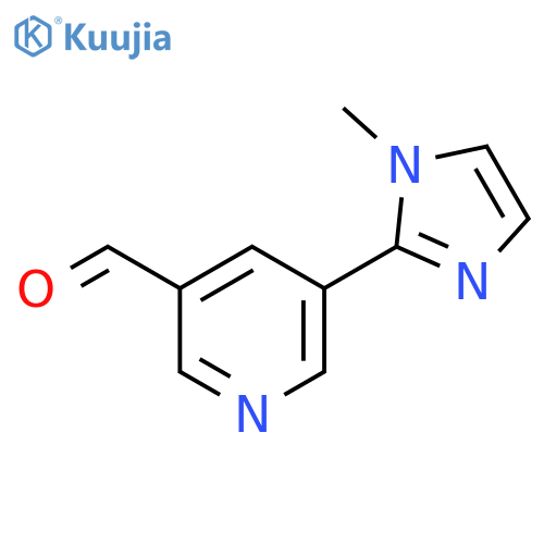 3-Pyridinecarboxaldehyde, 5-(1-methyl-1H-imidazol-2-yl)- structure