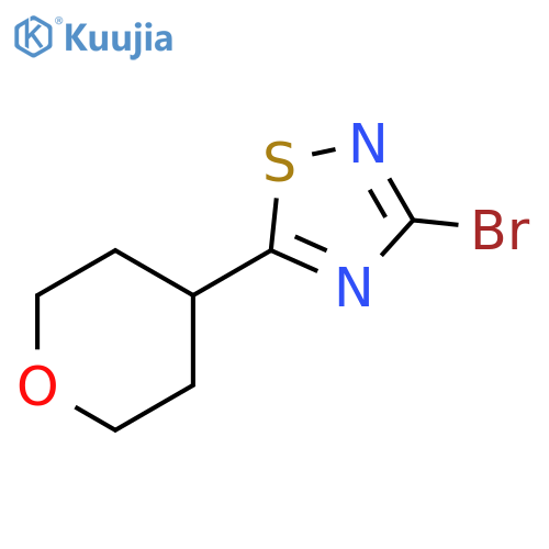 3-bromo-5-(oxan-4-yl)-1,2,4-thiadiazole structure