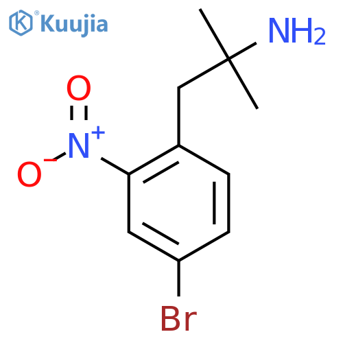 1-(4-bromo-2-nitrophenyl)-2-methylpropan-2-amine structure