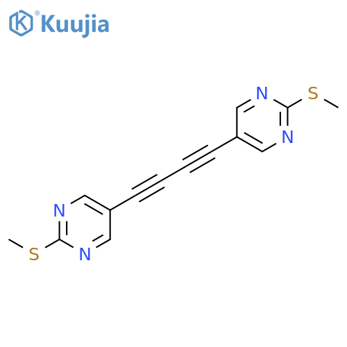 Pyrimidine, 5,5'-(1,3-butadiyne-1,4-diyl)bis[2-(methylthio)- structure