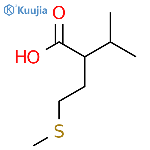 3-methyl-2-2-(methylsulfanyl)ethylbutanoic acid structure