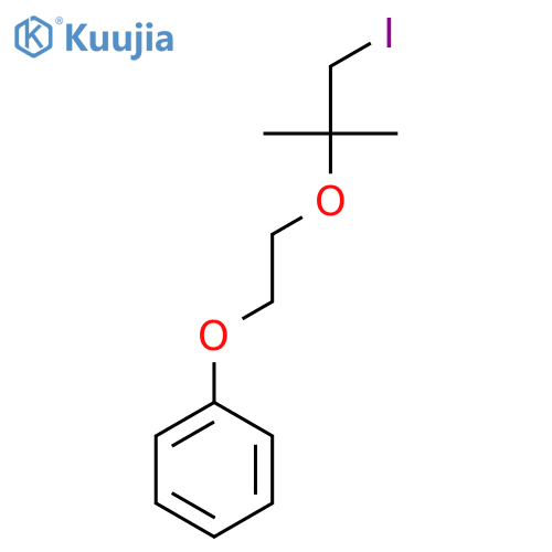 {2-(1-iodo-2-methylpropan-2-yl)oxyethoxy}benzene structure