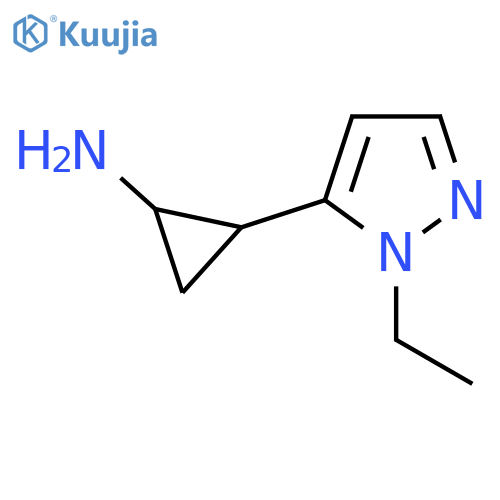 2-(1-ethyl-1H-pyrazol-5-yl)cyclopropan-1-amine structure