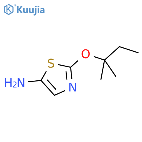 2-(2-methylbutan-2-yl)oxy-1,3-thiazol-5-amine structure