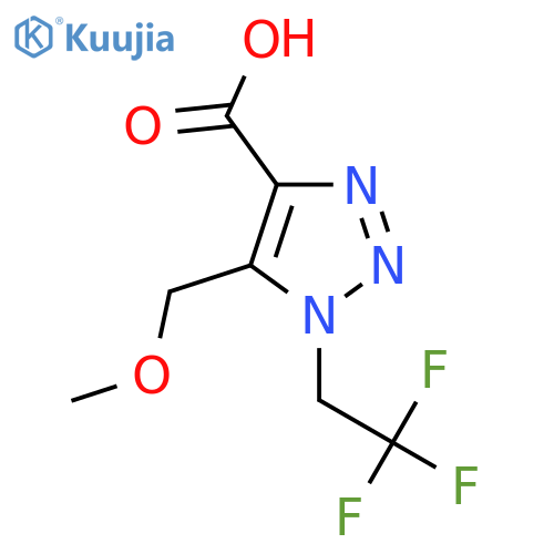 5-(methoxymethyl)-1-(2,2,2-trifluoroethyl)-1H-1,2,3-triazole-4-carboxylic acid structure