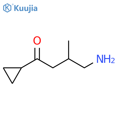 1-Butanone, 4-amino-1-cyclopropyl-3-methyl- structure
