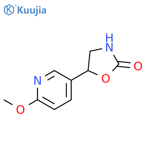 5-(6-methoxypyridin-3-yl)-1,3-oxazolidin-2-one structure