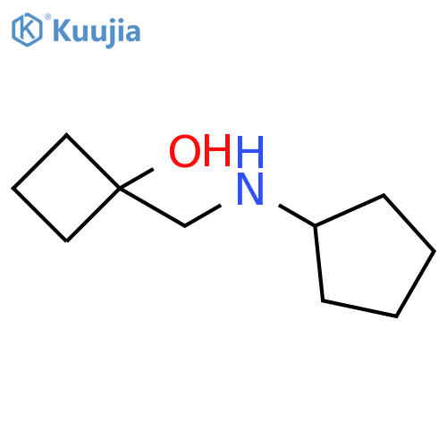 1-[(cyclopentylamino)methyl]cyclobutan-1-ol structure