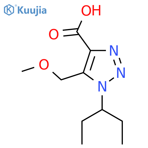 5-(methoxymethyl)-1-(pentan-3-yl)-1H-1,2,3-triazole-4-carboxylic acid structure