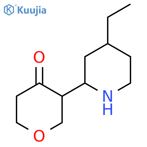 3-(4-Ethylpiperidin-2-yl)oxan-4-one structure