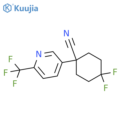 4,4-DIFLUORO-1-(6-(TRIFLUOROMETHYL)PYRIDIN-3-YL)CYCLOHEXANECARBONITRILE structure