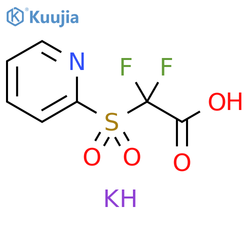Acetic acid, 2,2-difluoro-2-(2-pyridinylsulfonyl)-, potassium salt (1:1) structure