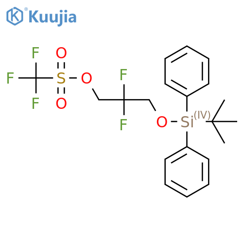 3-((Tert-butyldiphenylsilyl)oxy)-2,2-difluoropropyl trifluoromethanesulfonate structure