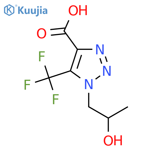 1-(2-hydroxypropyl)-5-(trifluoromethyl)-1H-1,2,3-triazole-4-carboxylic acid structure