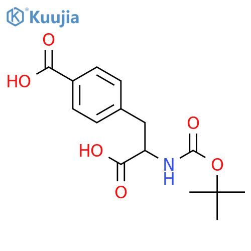 (S)-4-(2-((tert-Butoxycarbonyl)amino)-2-carboxyethyl)benzoic acid structure