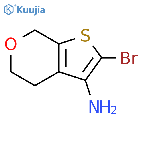 2-Bromo-4,7-dihydro-5H-thieno[2,3-c]pyran-3-ylamine structure