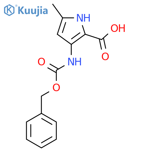 3-{[(benzyloxy)carbonyl]amino}-5-methyl-1H-pyrrole-2-carboxylic acid structure