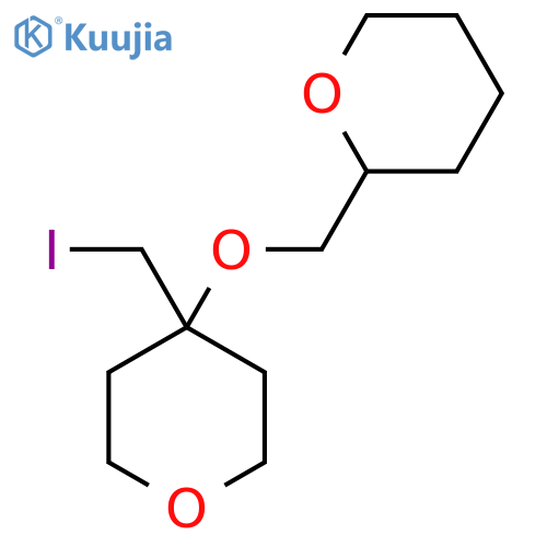 4-(iodomethyl)-4-(oxan-2-yl)methoxyoxane structure