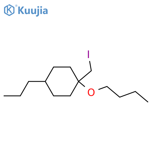 1-butoxy-1-(iodomethyl)-4-propylcyclohexane structure