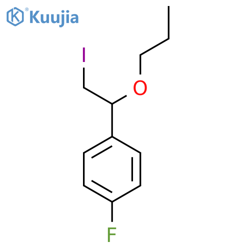 1-fluoro-4-(2-iodo-1-propoxyethyl)benzene structure