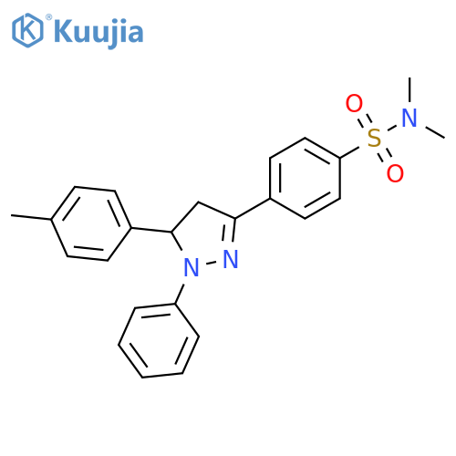 Benzenesulfonamide,4-[4,5-dihydro-5-(4-methylphenyl)-1-phenyl-1H-pyrazol-3-yl]-N,N-dimethyl- structure