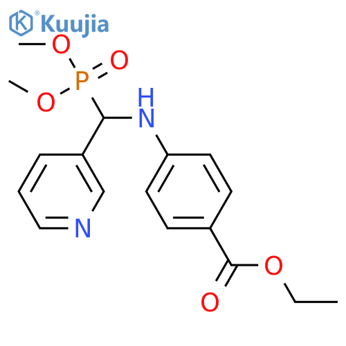 Benzoic acid,4-[[(dimethoxyphosphinyl)-3-pyridinylmethyl]amino]-, ethyl ester structure