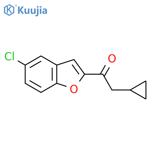 1-(5-Chloro-1-benzofuran-2-yl)-2-cyclopropylethan-1-one structure