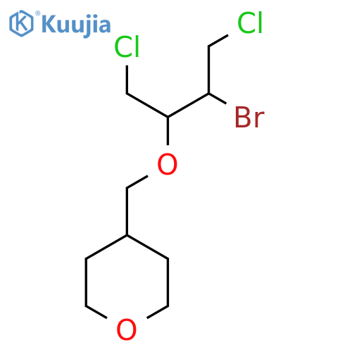 4-{(3-bromo-1,4-dichlorobutan-2-yl)oxymethyl}oxane structure