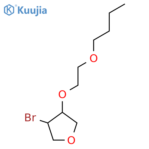 3-bromo-4-(2-butoxyethoxy)oxolane structure