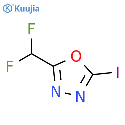 2-(difluoromethyl)-5-iodo-1,3,4-oxadiazole structure