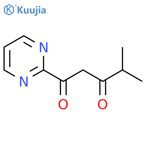 4-methyl-1-(pyrimidin-2-yl)pentane-1,3-dione structure