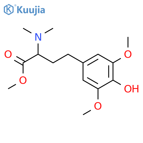 Benzenebutanoic acid, a-(dimethylamino)-4-hydroxy-3,5-dimethoxy-,methyl ester, (+)- structure