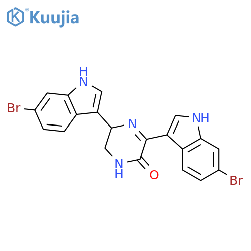 2(1H)-Pyrazinone,3,5-bis(6-bromo-1H-indol-3-yl)-5,6-dihydro-, (5S)- structure