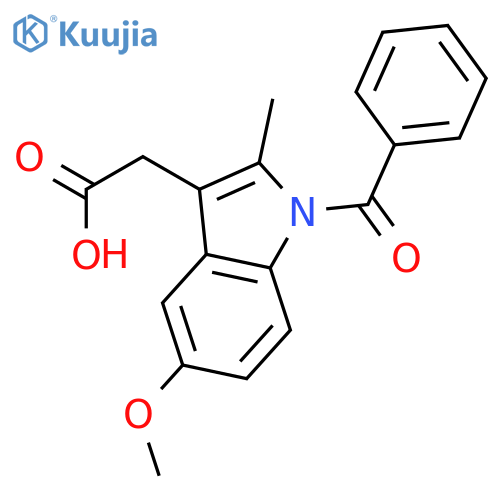 1H-Indole-3-aceticacid, 1-benzoyl-5-methoxy-2-methyl- structure