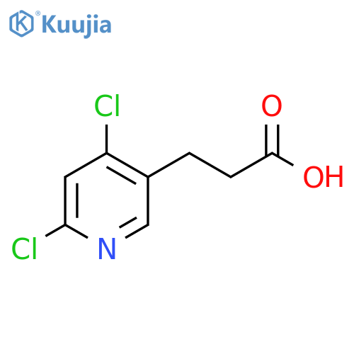 3-(4,6-dichloropyridin-3-yl)propanoic acid structure