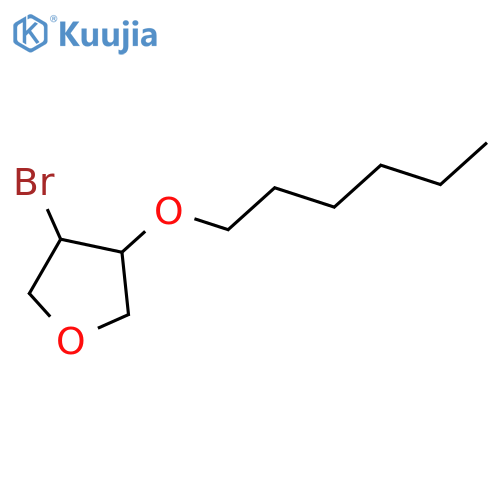 3-bromo-4-(hexyloxy)oxolane structure