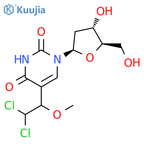 5-(2,2-Dichloro-1-methoxy-ethyl)-1-((2R,4S,5R)-4-hydroxy-5-hydroxymethyl-tetrahydro-furan-2-yl)-1H-pyrimidine-2,4-dione structure