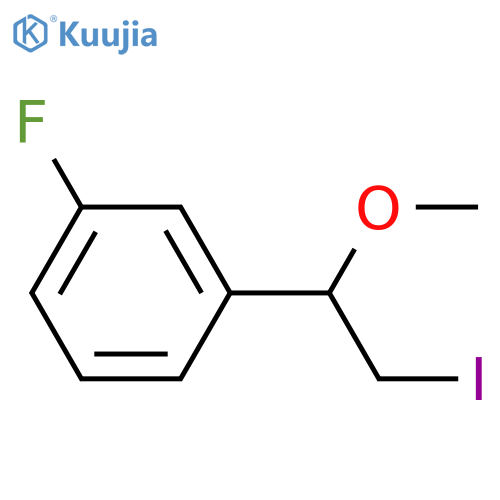 1-fluoro-3-(2-iodo-1-methoxyethyl)benzene structure