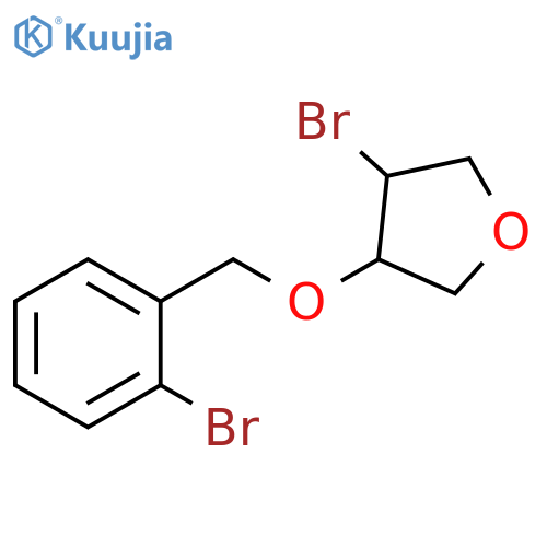 3-bromo-4-(2-bromophenyl)methoxyoxolane structure