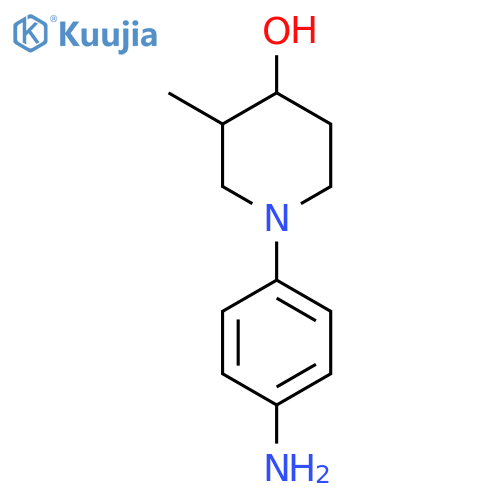 1-(4-Aminophenyl)-3-methylpiperidin-4-ol structure