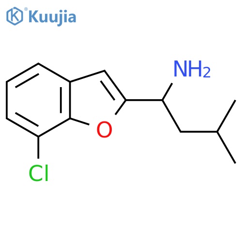 1-(7-Chloro-1-benzofuran-2-yl)-3-methylbutan-1-amine structure