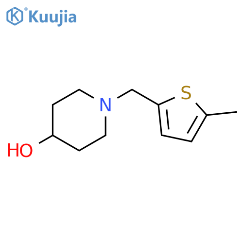 1-((5-methylthiophen-2-yl)methyl)piperidin-4-ol structure