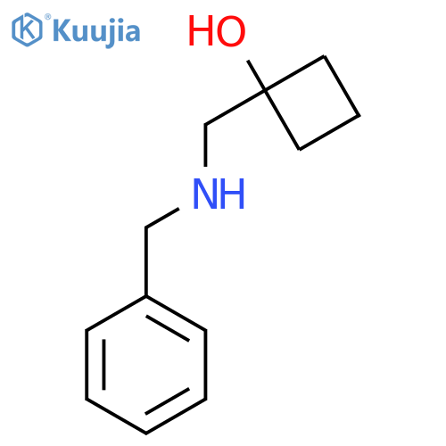 1-[(Benzylamino)methyl]cyclobutan-1-ol structure